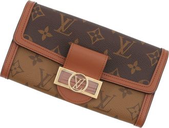 Louis Vuitton Brown Noir Monogram Reverse Long Wallet (Bi-Fold) (Pre-Owned)