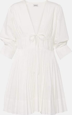 SIMKHAI Steph pleated cotton-blend minidress