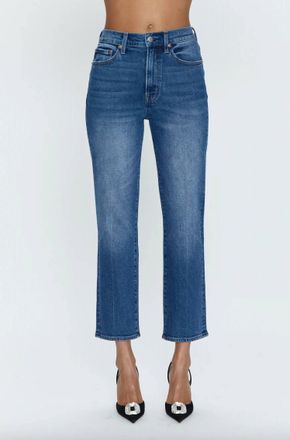 Pistola Denim Charlie High Rise Straight Ankle Jeans In Denim