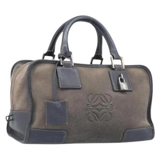Loewe Pre-owned Hand Bag - Dames - Vintage Handtas - Grijs - ONE Size - Leer - Vintage