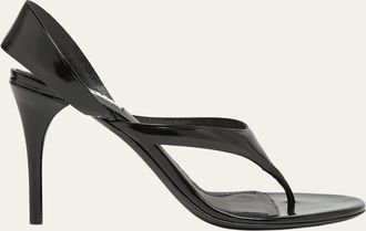 Alaia Leather Thong Slingback Sandals