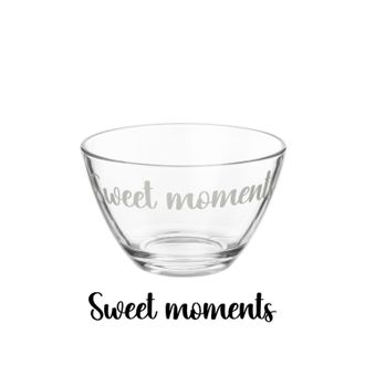 KASANOVA Coppetta vetro scritta Sweet Moments 450 ml