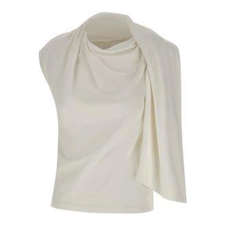 The Garment Sleeveless Tops, female, White, Size: 2XS Draped Scarf Blouse