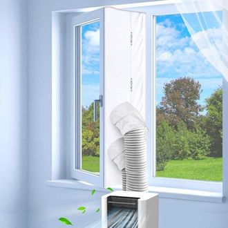 No Brand Juego De Burletes Para Ventanas De 400 Cm Para Aire Acondicionado - Doble Orificio - Con Cremallera