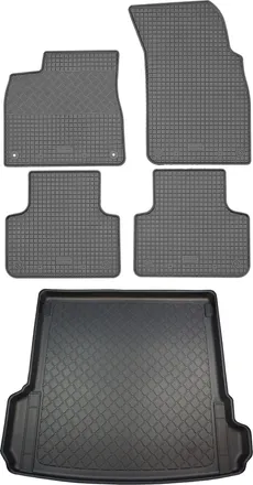 OEM Juego De Alfombrillas De Goma Para Coche Y Maletero Para Audi Q7 4m Suv (5 Puertas) A Partir De Junio De 2015