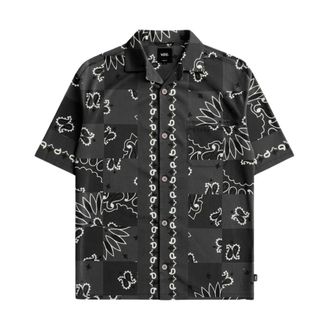 Vans Van Doren Paisley Check - Heren - Korte mouwen Overhemden - Zwart - M - Overhemden