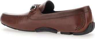 Ferragamo Mens Loafers Sunsay Brown Leather Calf