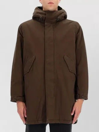 Aspesi hooded long parka jacket regular fit