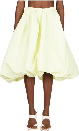 Sportmax Balloon Rok - Dames - Midirokken - Geel - XS - Rokken