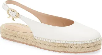 Gianvito Rossi Paz Slingback Espadrille in White at Nordstrom, Size 9.5Us