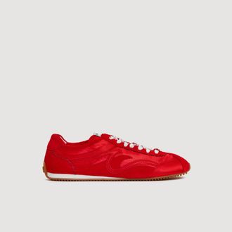 Sandro Mixed-material Light Wave trainers