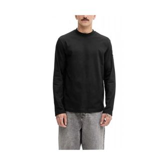 Karl Lagerfeld Tops, Heren, Zwart, M, T-shirt met lange mouwen