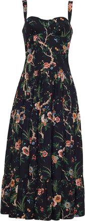 Cara Cara Jurk met bloemenprint - Zwart