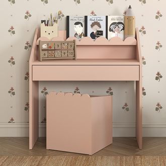 OEM Escritorio De 1 Caj&oacute;n Con Silla Bellamy Book Nook Rosa