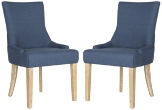 Safavieh Set de 2 sillas de comedor en madera de roble azul