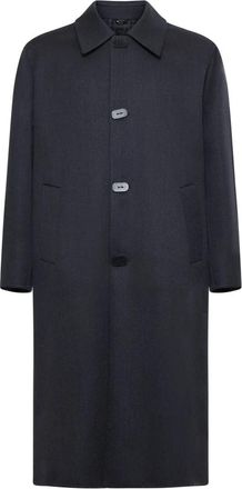 Fendi Blauwe Winterjassen - Heren - Mantel - Blauw - XL - Jassen