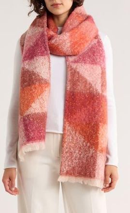 Vince Camuto Geometric Brushed Scarf in Rust at Nordstrom Rack