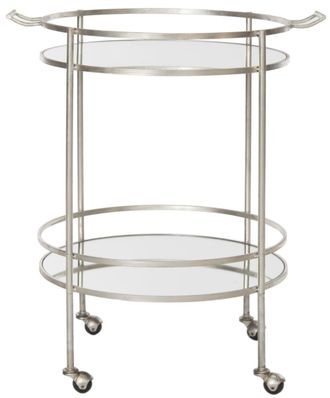 Safavieh Carros de servicio de hierro plata