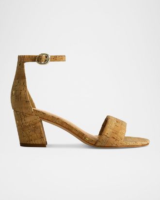 Bernardo Bowie Cork Ankle-Strap Sandals