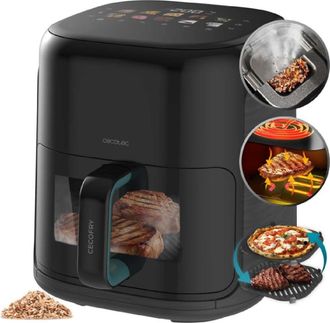 Cecotec Cecotec Freidora De Aire Sin Aceite 4l Plancha Grill Con 4 Resistencias Ahumador Integrado Air Fryer Cecofry&grill Smokinprime