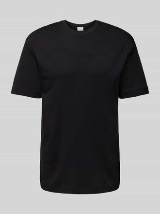 Calvin Klein T-Shirt mit Label-Detail Modell TECH INTERLOCK in Black, Gr&ouml;&szlig;e S