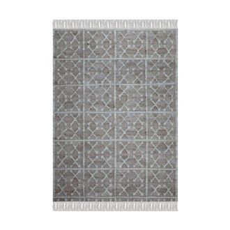 Decoclico Alfombra de yute y algod&oacute;n trenzado motivos arena 140 x 200 cm