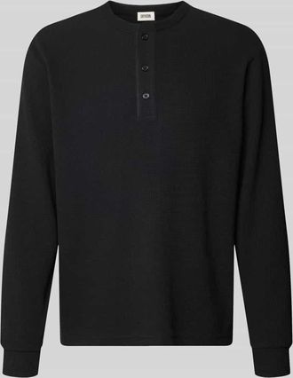 Drykorn Drykorn Regular Fit Pullover mit Knopfleiste Modell Kilano in Black, Größe XXL