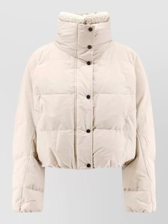 Brunello Cucinelli down jacket shearling collar and pockets