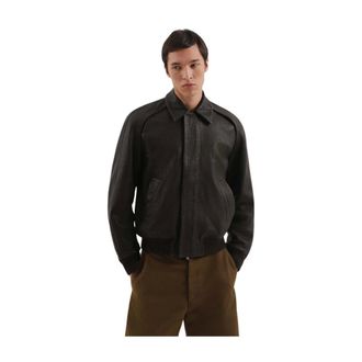 1989 STUDIO Leather Jackets, male, Brown, Size: L Short Leather Jacket