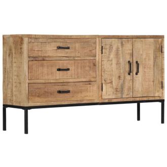 vidaXL Aparador De Madera Maciza De Mango 140x35x75 Cm Vidaxl