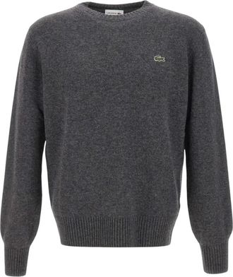 Lacoste Girocollo Lana - Heren - Ronde hals truien - Grijs - S - Wol - Truien & Vesten