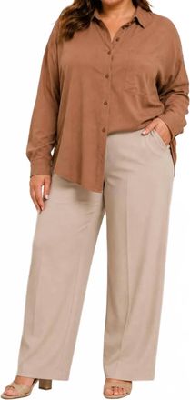 Blu Pepper Charlie Top - Curvy In Almond
