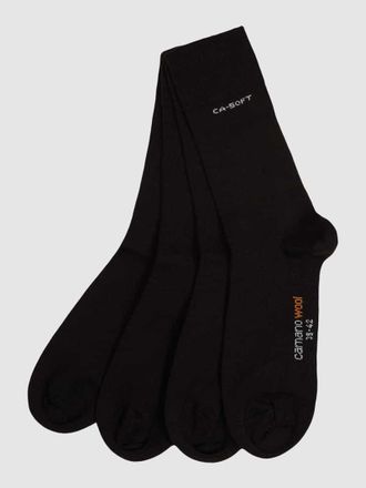 Camano Socken mit Label-Stitching im 3er-Pack in Black, Größe 39-42