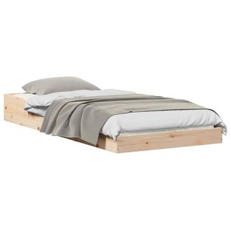 Berkfield Home Modern Brown 100 x 200 cm Solid pine wood in Natural