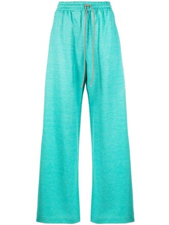 Max Mara Pantaloni svasati con coulisse - Verde