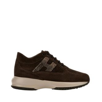 Hogan Sneakers, female, Brown, Size: 5 US Interactive H Strass