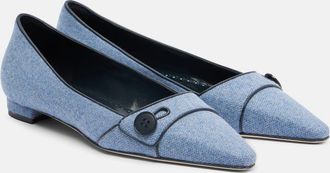 Manolo Blahnik Lulamae herringbone ballet flats