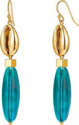 Liv Oliver 18K Oceanic Shell Drop Earrings