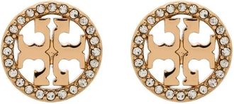 Tory Burch Miller Pave Stud Oorbellen - Dames - Oorbellen - Geel - ONE Size - Accessoires