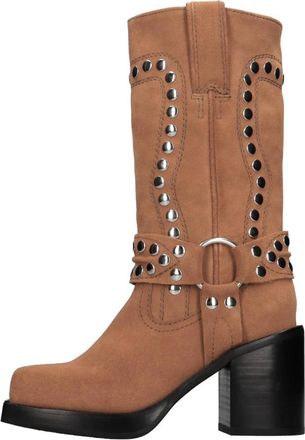 Jeffrey Campbell Juvenile-S Ankle Boot - Dames - Laarzen met Hak - Bruin - 37 EU - Leer - Schoenen