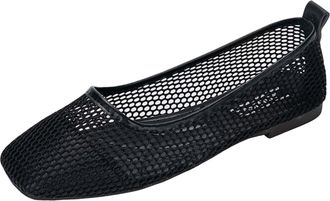 Generic Womens Ballerina Breathable Walking Shoes with Elastic Orthopaedic Non-Slip Walking Shoes Jogging Shoes Lightweight Comfortable Casual Shoes Slip-On S