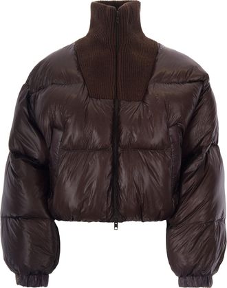 Diesel Plum Purple Warrior Nylon Down Jacket