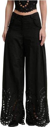 Charo Ruiz Ibiza Pantalones Anchos - Trousers - Mujer - Negro - S