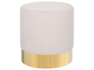 Beliani Puf terciopelo rosa 39 cm 39 cm 40 cm