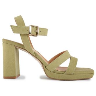 V.Gan Womens Vegan Tulsi Platform Heel Sandals - Green - Size UK 5