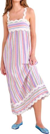 Saylor Atala Ric Rac Maxi Dress In Multicolor Striped