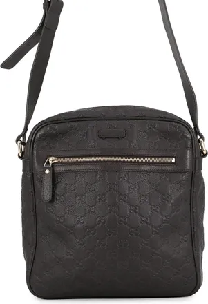 Gucci Dark Brown Leather Shoulder Bag (Pre-Owned)