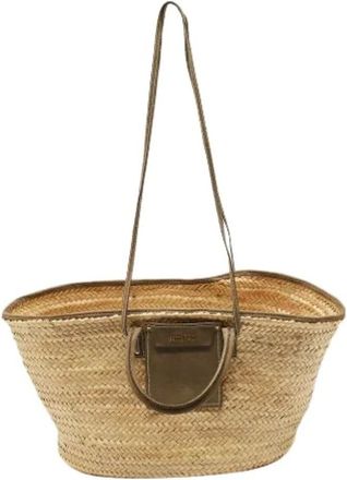 Jacquemus Pre-owned Tote Bags, female, Green, Size: ONE SIZE Pre-owned Le Panier Soleil Basket Tote