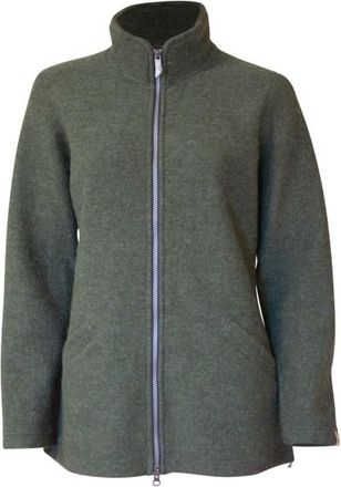 Ivanhoe of Sweden Bodal Long Seasonal Wolljacke f&uuml;r Damen | grau/oliv