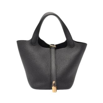 Herm&egrave;s unisex, Pre-owned, Zwart, Maat: ONE Size Leer